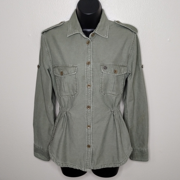Obey Propaganda Women's XS Military Field Jacket Army Canvas Hip Hop Streetwear - Picture 1 of 8